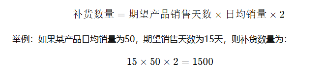 亚马逊补货计算公式，FBA补货攻略